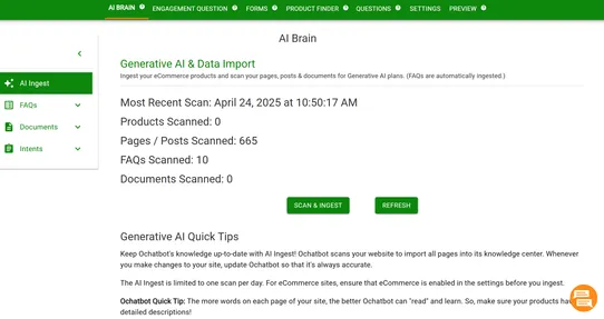 Ochatbot & Intelligent Website AI screenshot