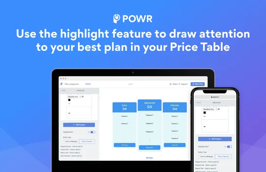 Price Table by POWR screenshot