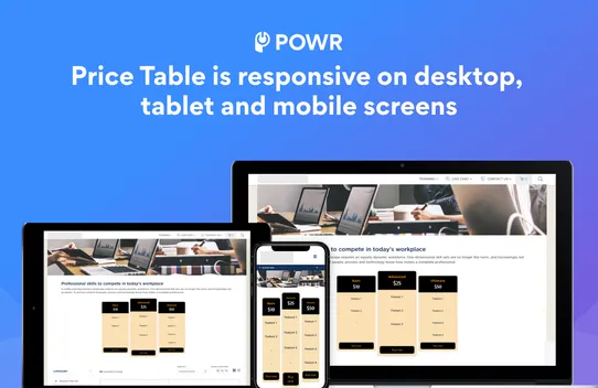 Price Table by POWR screenshot