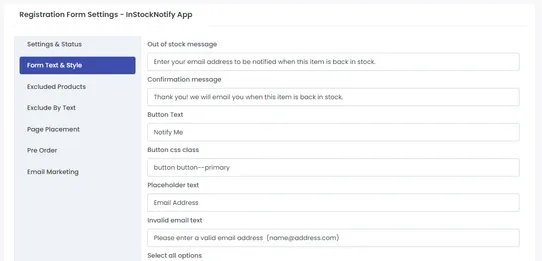 InStockNotify screenshot