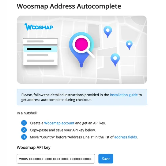 Woosmap Address Autocomplete screenshot