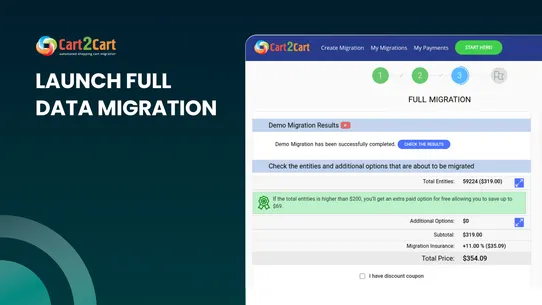 Store Migration by Cart2Cart screenshot