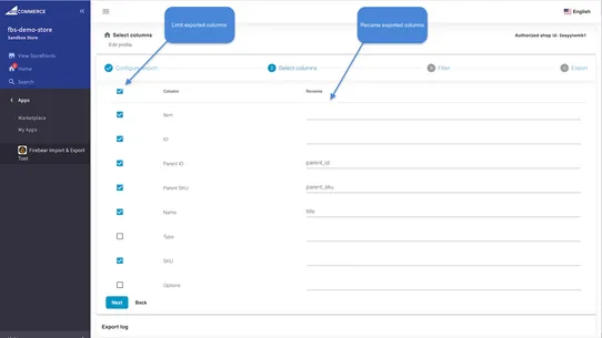 Firebear Import & Export Tool screenshot