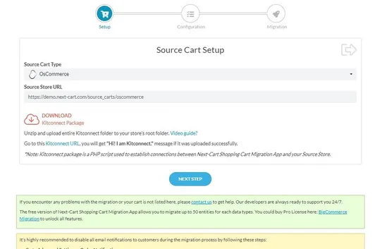 Shopping Cart Migration by Next-Cart screenshot