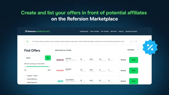 Refersion Affiliate Marketing screenshot