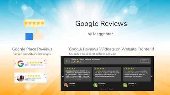 Google Reviews by Meggnotec screenshot