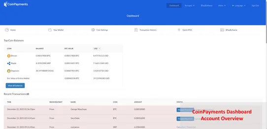 CoinPayments Crypto Payments screenshot