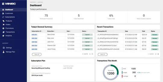 Recurring Billing & Vaulting by MINIBC screenshot