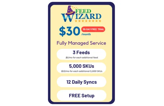 Feed Wizard Fully Managed Feed Service screenshot