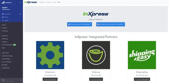 InXpress Shipping Rates screenshot