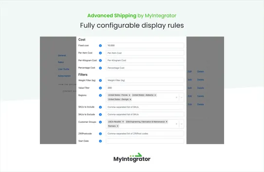 Advanced Shipping Rates by MyIntegrator screenshot