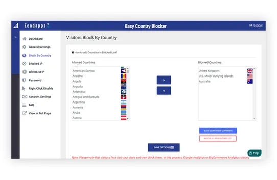 Easy Country Blocker screenshot