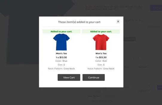 Product Variants in Table by Capacity Web Solutions screenshot