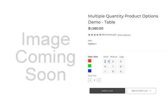 Multiple Quantity Product Options by PapaThemes screenshot