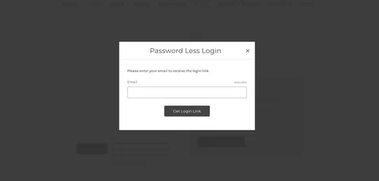 PasswordLess Login Link screenshot