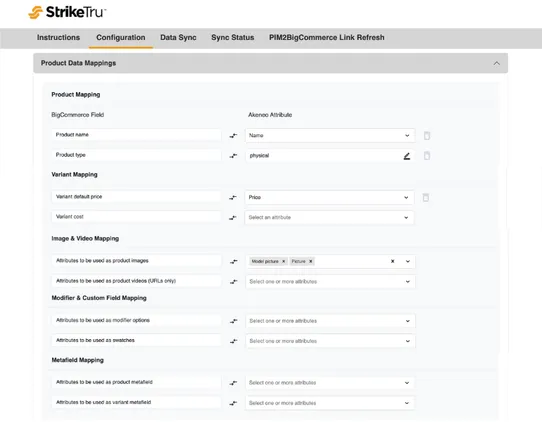 Akeneo PIM Connector by StrikeTru screenshot