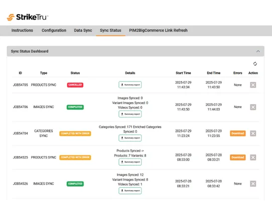 Akeneo PIM Connector by StrikeTru screenshot