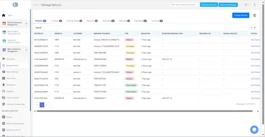 LateShipment.com Returns Experience Management screenshot