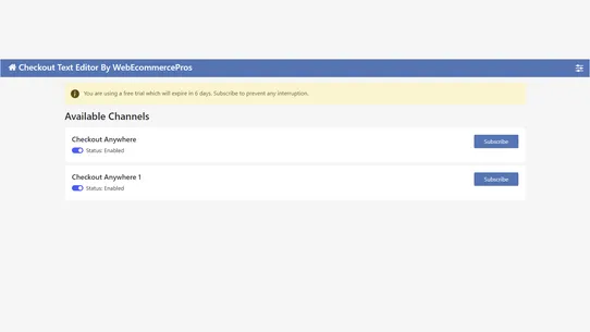 Checkout Text Editor by WebEcommercePros screenshot