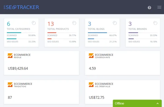 ProSEOTracker screenshot