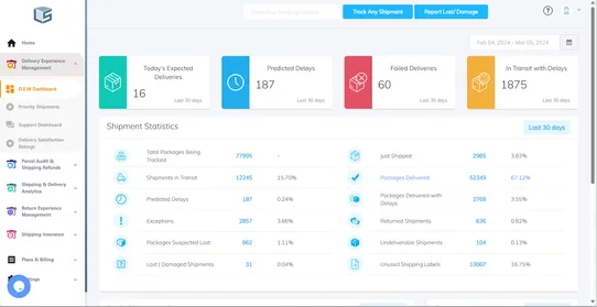 LateShipment.com Delivery Experience Management screenshot