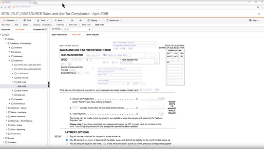 ONESOURCE Indirect Tax Determination for Sales Tax, Cert Management, Global VAT,  GST screenshot