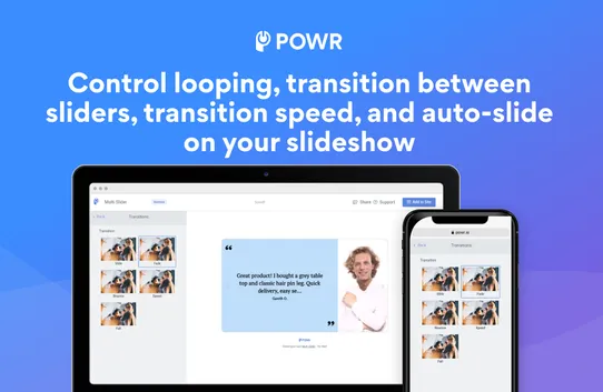 Testimonial Slider by POWR screenshot