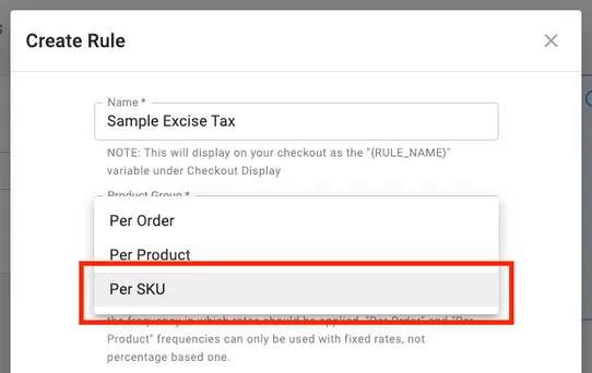 Excise Tax Manager by Ebizio Checkout screenshot