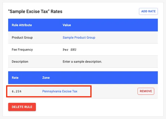 Excise Tax Manager by Ebizio Checkout screenshot