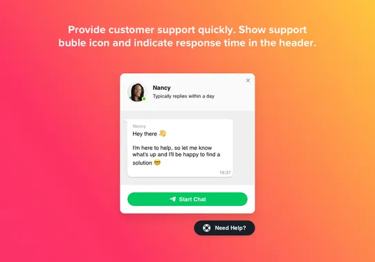 Telegram Live Chat by Elfsight screenshot