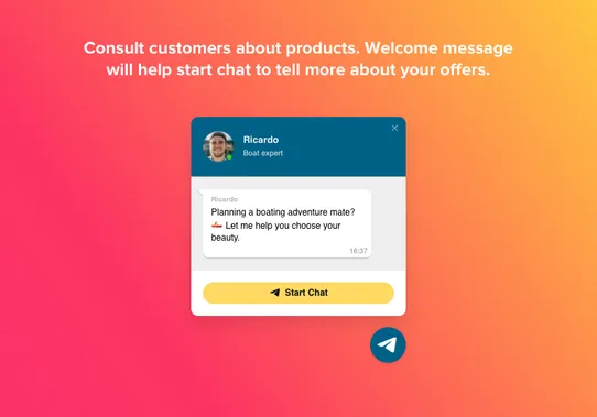 Telegram Live Chat by Elfsight screenshot