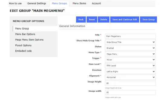 Mega Menu by Capacity Web Solutions screenshot