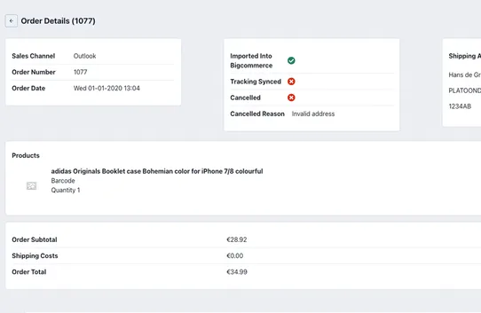 Marketplace Order Connector by Tom IT screenshot