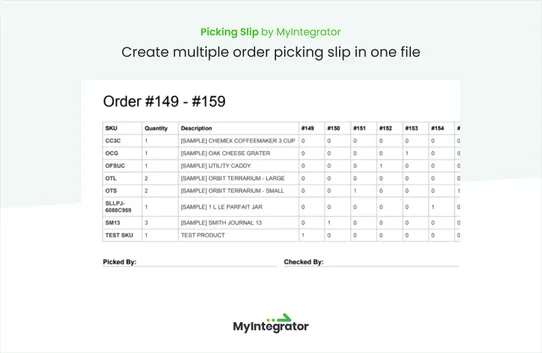 Picking Slip by MyIntegrator screenshot