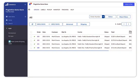 Multi Carrier Shipping Label by PluginHive screenshot