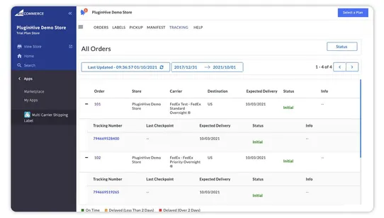 Multi Carrier Shipping Label by PluginHive screenshot