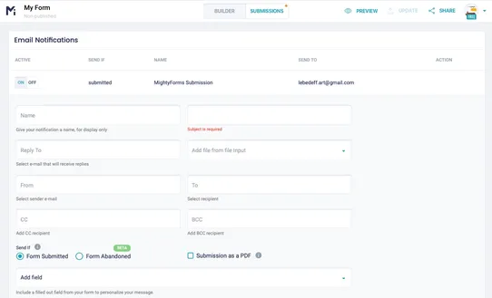 Form Builder by MightyForms screenshot