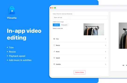 Vimotia Shoppable Videos screenshot