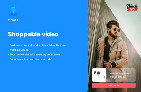 Vimotia Shoppable Videos screenshot