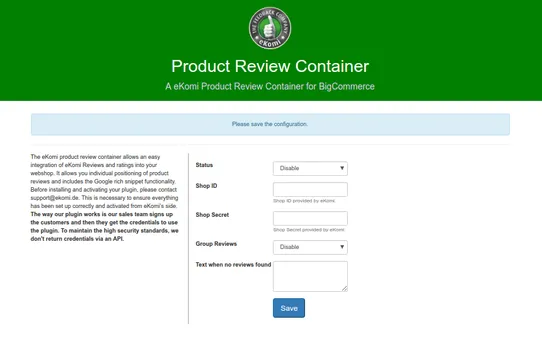 Product Review Container by eKomi screenshot