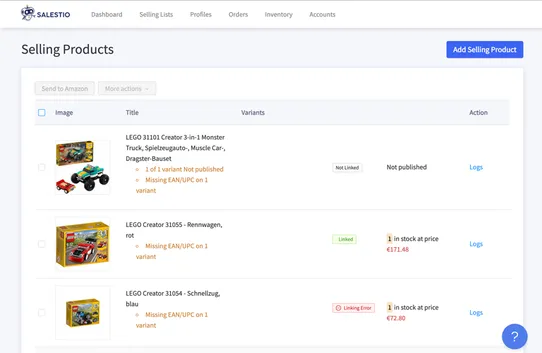 Salestio - Amazon, Ebay, & Etsy Integration screenshot