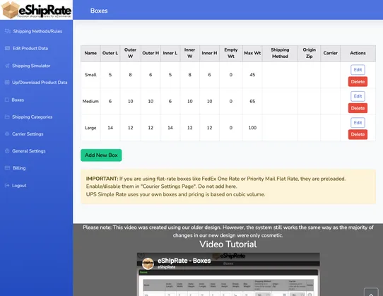 eShipRate screenshot