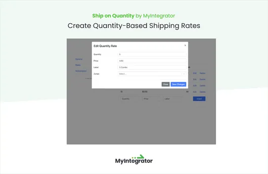 Quantity Based Shipping by MyIntegrator screenshot