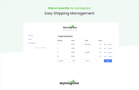 Quantity Based Shipping by MyIntegrator screenshot