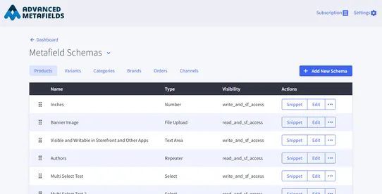 Advanced Metafields by Ecommerce Store Apps screenshot