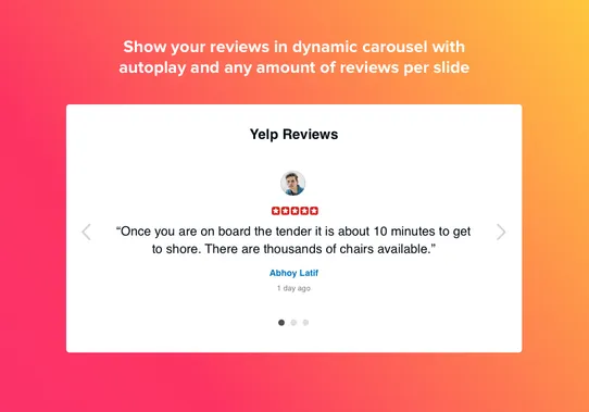 Yelp Reviews by Elfsight screenshot