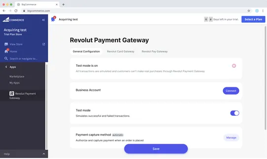 Revolut Payment Gateway screenshot