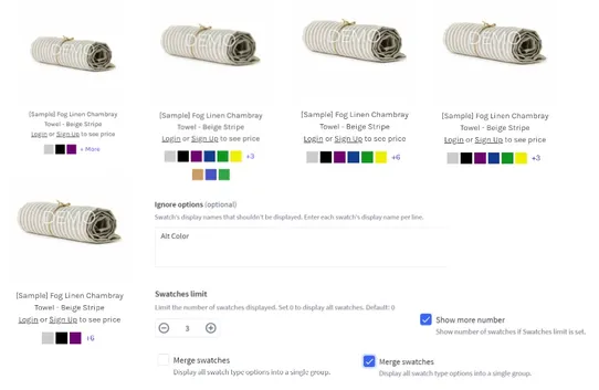 Color Swatches on Product Cards by PapaThemes screenshot