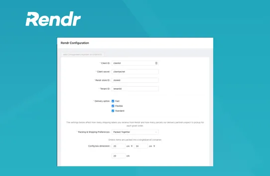 Rendr Delivery screenshot