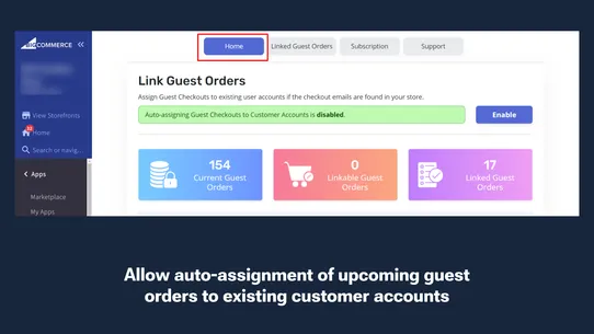 Link Guest Orders screenshot